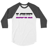 Asexual Love 3/4 Sleeve Raglan Shirt