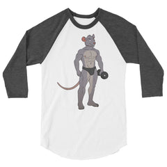 Gay Gym Rat 3/4 Sleeve Raglan Shirt
