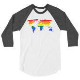 Gay Map 3/4 Sleeve Raglan Shirt
