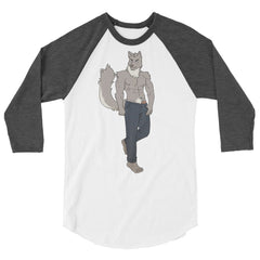 Gay Wolf 3/4 Sleeve Raglan Shirt