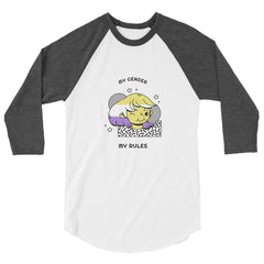 My Gender My Rules 3/4 Sleeve Raglan Shirt