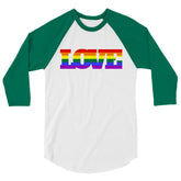 Gay Love 3/4 Sleeve Raglan Shirt