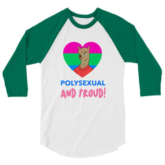 Polysexual And Proud 3/4 Sleeve Raglan Shirt