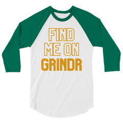 Zero Feet Away Grindr 3/4 Sleeve Raglan Shirt