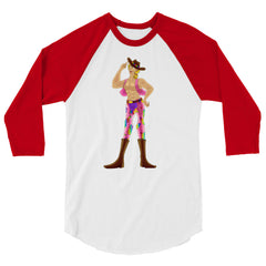 Gay Cowboy 3/4 Sleeve Raglan Shirt