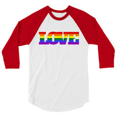 Gay Love 3/4 Sleeve Raglan Shirt