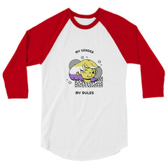 My Gender My Rules 3/4 Sleeve Raglan Shirt
