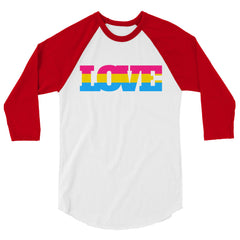 Pansexual Love 3/4 Sleeve Raglan Shirt