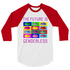 The Future Is Genderless 3/4 Sleeve Raglan Shirt