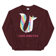 I Give Zero Fox Glitter Unisex Sweatshirt