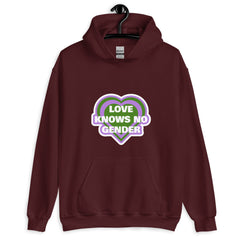 Love Knows No Gender Genderqueer Unisex Hoodie