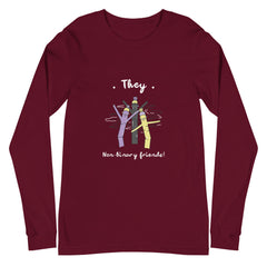 They Non-Binary Friends Unisex Long Sleeve T-Shirt