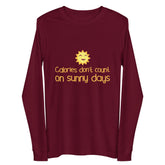 Calories Don't Count On Sunny Days Unisex Long Sleeve Tee