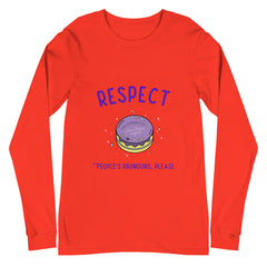 Respect People's Pronouns Please Unisex Long Sleeve T-Shirt