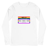 Hello My Pronouns Are He / Him / His Unisex Long Sleeve T-Shirt