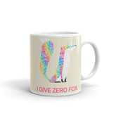 I Give Zero Fox Glitter Mug