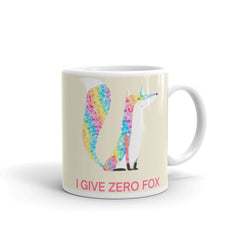 I Give Zero Fox Glitter Mug