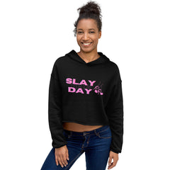 Slay The Day Crop Hoodie