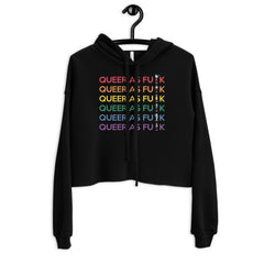 Queer As Fu#k Crop Hoodie