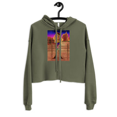Gay Cowboy At Sunset Crop Hoodie