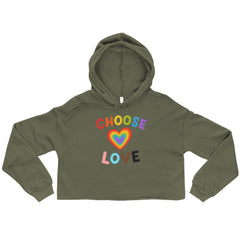 I Choose Love Crop Hoodie