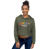 Love is Love LGBTQ Crop Hoodie