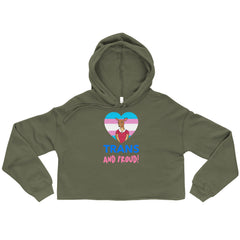 Trans And Proud Crop Hoodie