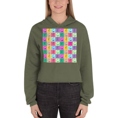Vibrator Pop Art Crop Hoodie