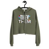 They / Them Crop Hoodie