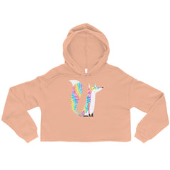Glitter Fox Crop Hoodie
