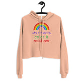 My Favorite Colour Is Rainbow Crop Hoodie