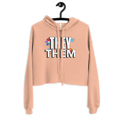 They / Them Crop Hoodie