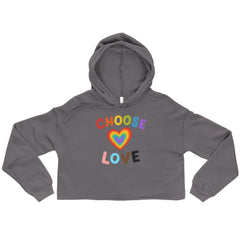 I Choose Love Crop Hoodie
