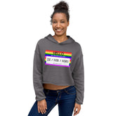 Hello My Pronouns Are Ze / Hir / Hirs Crop Hoodie