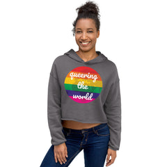 Queering The World Crop Hoodie