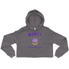 Respect People's Pronouns Please Crop Hoodie