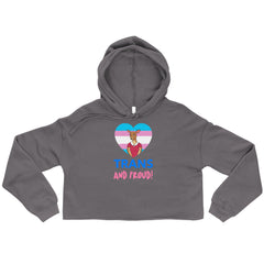 Trans And Proud Crop Hoodie