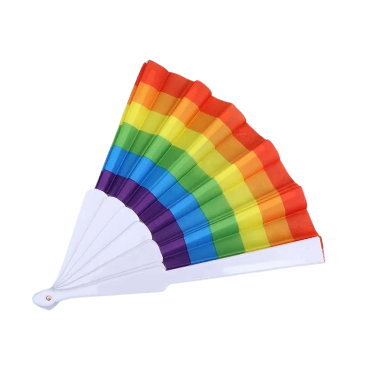10-Pack Rainbow Folding Hand Fans