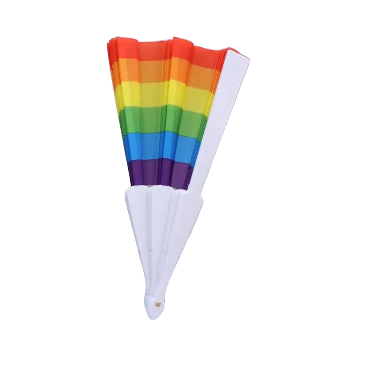 10-Pack Rainbow Folding Hand Fans