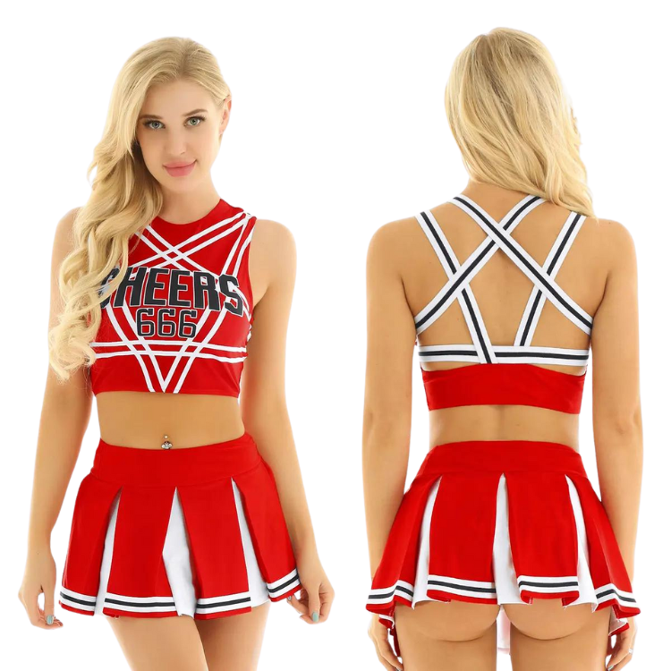 666 Cheers Cheerleading 2-Piece Outfit