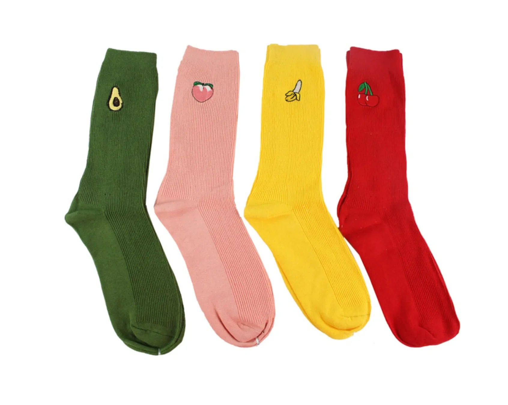 Peach Pink Cotton Socks