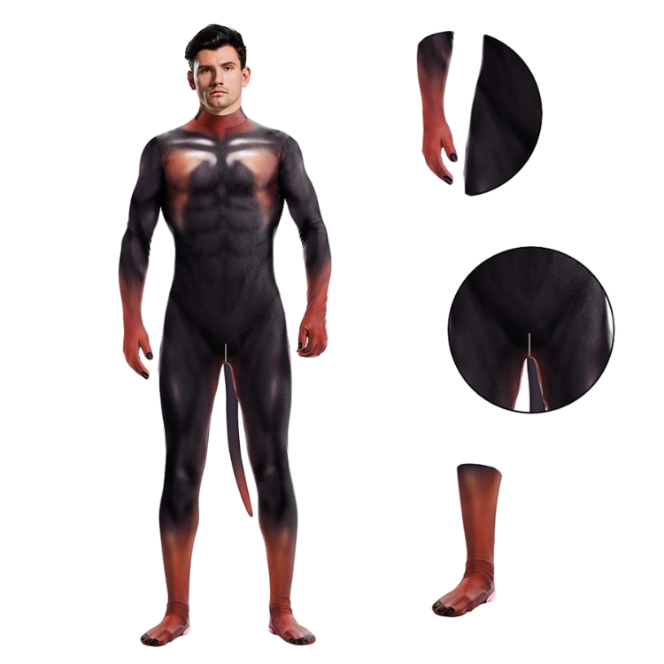Animal Zentai Body Suit With Tail