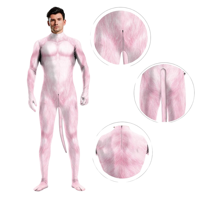 Animal Zentai Body Suit With Tail
