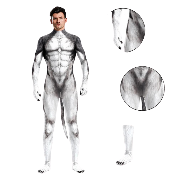 Animal Zentai Body Suit With Tail