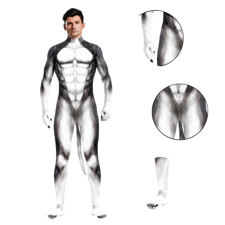 Animal Zentai Body Suit With Tail