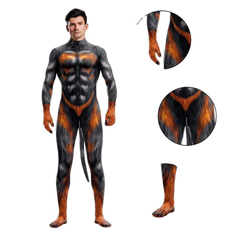 Animal Zentai Body Suit With Tail