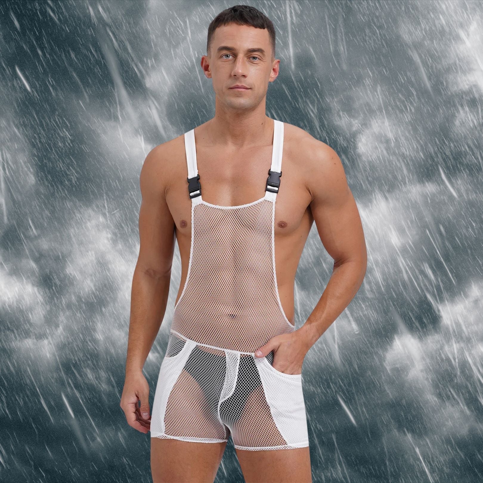 Bare Beauty Hollow Out Mesh Bodysuit