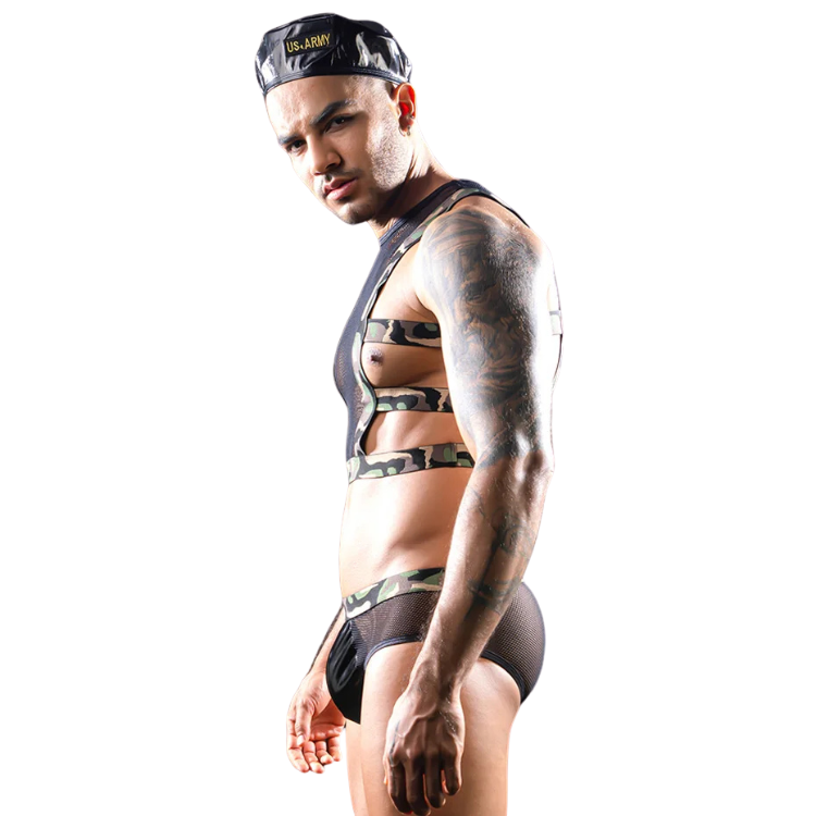 Battle-Ready Babe Bondage Uniform Costume