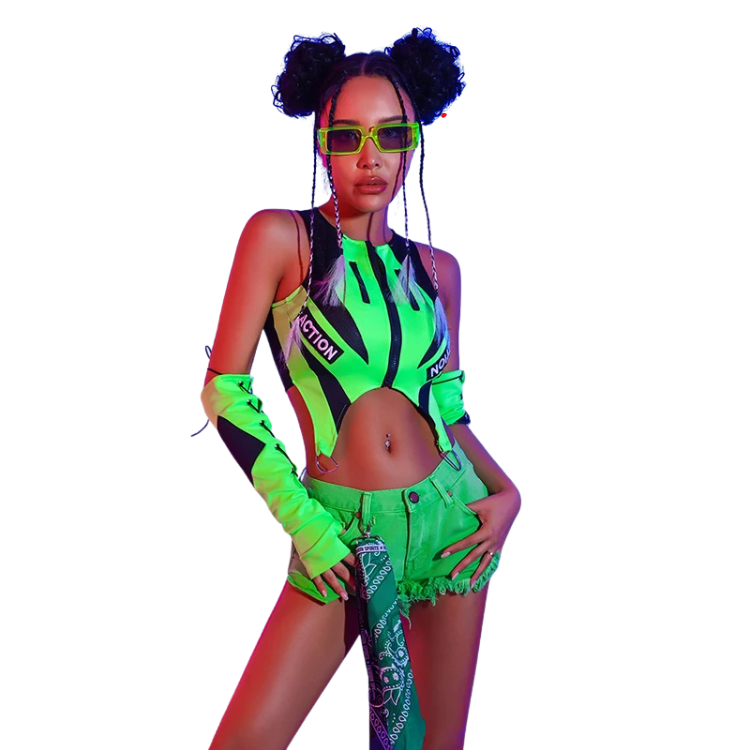 Bold Harlequin DJ Stage Wear Costume