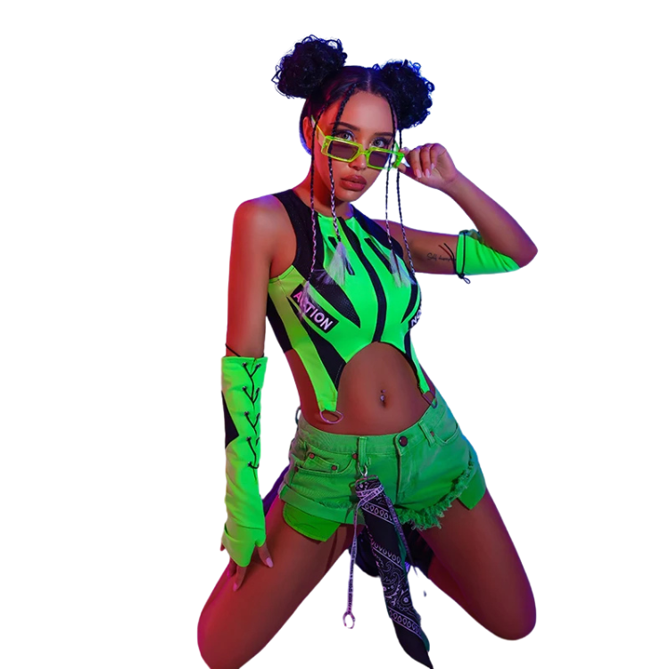 Bold Harlequin DJ Stage Wear Costume